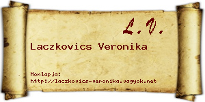 Laczkovics Veronika névjegykártya